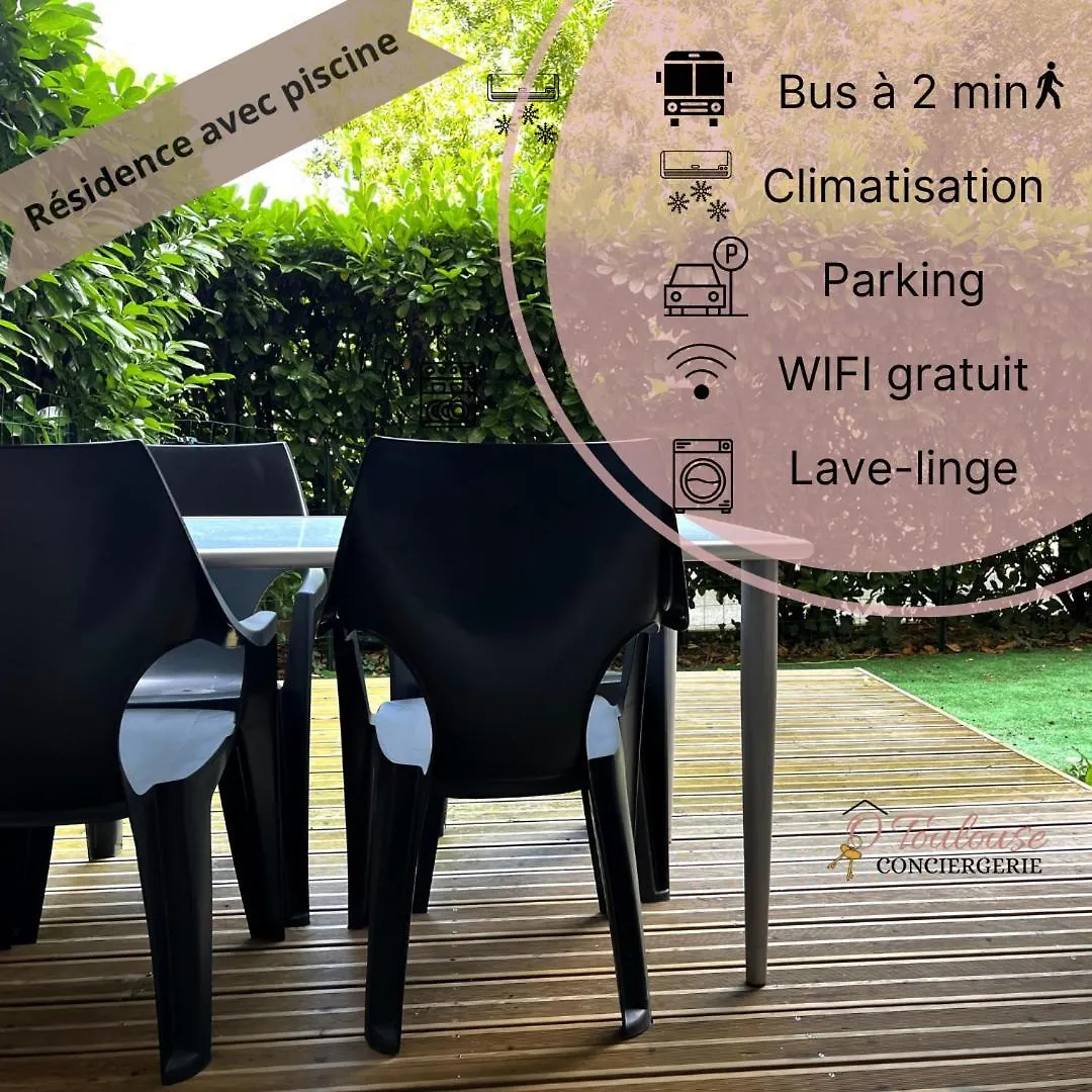 Apartment L'Instant Detente Avec Terrasse Climatisation Et Parking Toulouse France